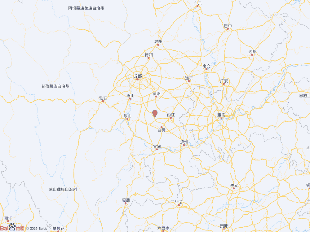 四川内江市威远县（北纬29.64度，东经104.59度）发生3.4级地震